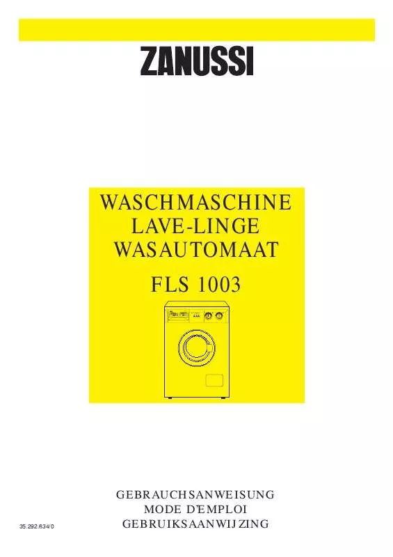 Mode d'emploi ZANUSSI FLS1003