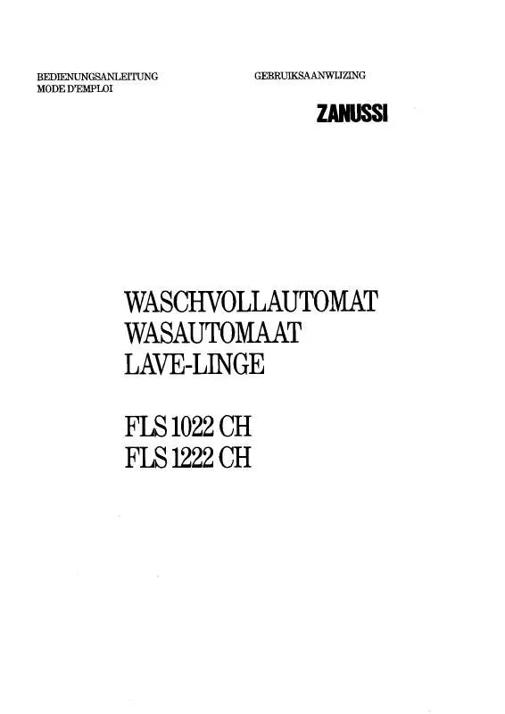 Mode d'emploi ZANUSSI FLS1022CH