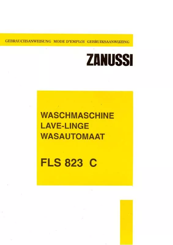 Mode d'emploi ZANUSSI FLS823C