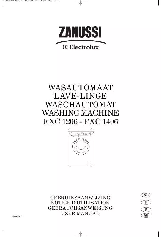 Mode d'emploi ZANUSSI FXC1206