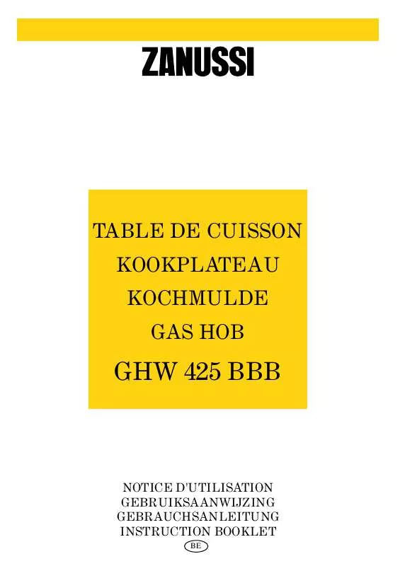 Mode d'emploi ZANUSSI GHW425BBB