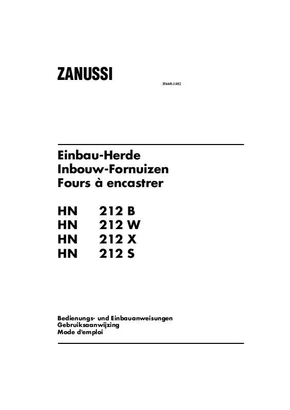 Mode d'emploi ZANUSSI HN212 X