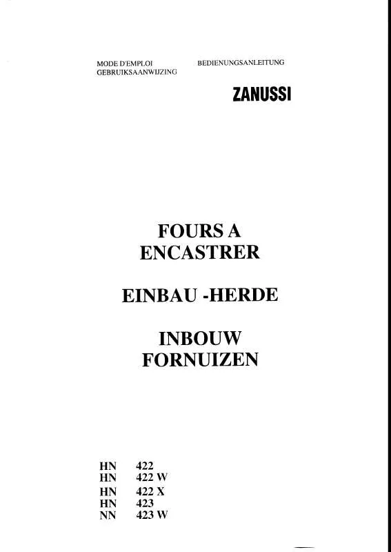 Mode d'emploi ZANUSSI HN423