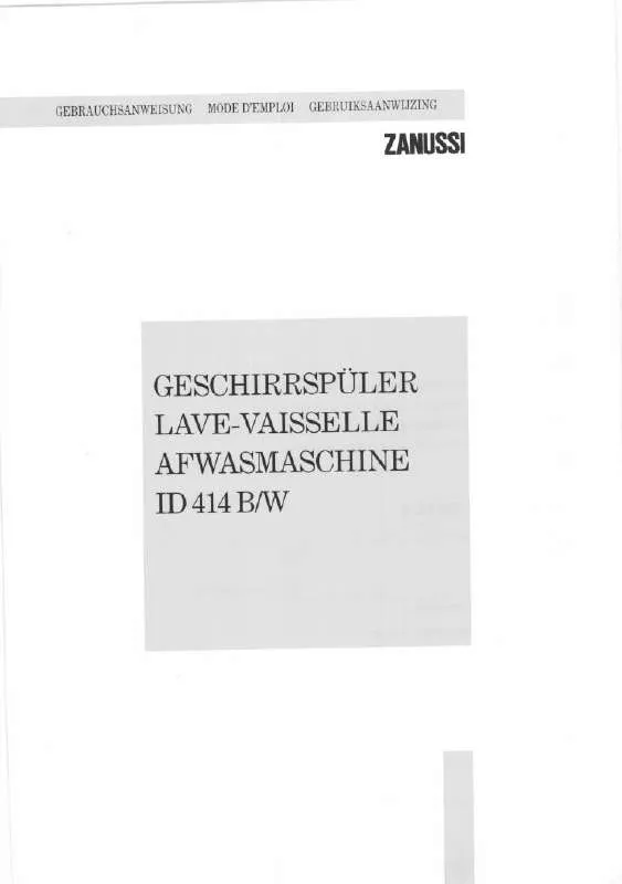 Mode d'emploi ZANUSSI ID414B