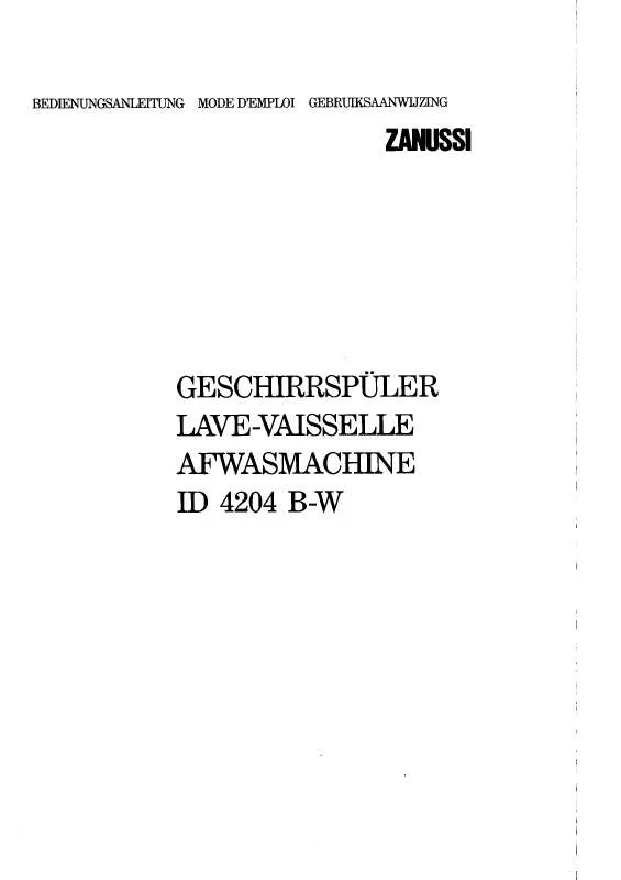 Mode d'emploi ZANUSSI ID4204B