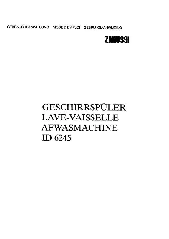 Mode d'emploi ZANUSSI ID6245B