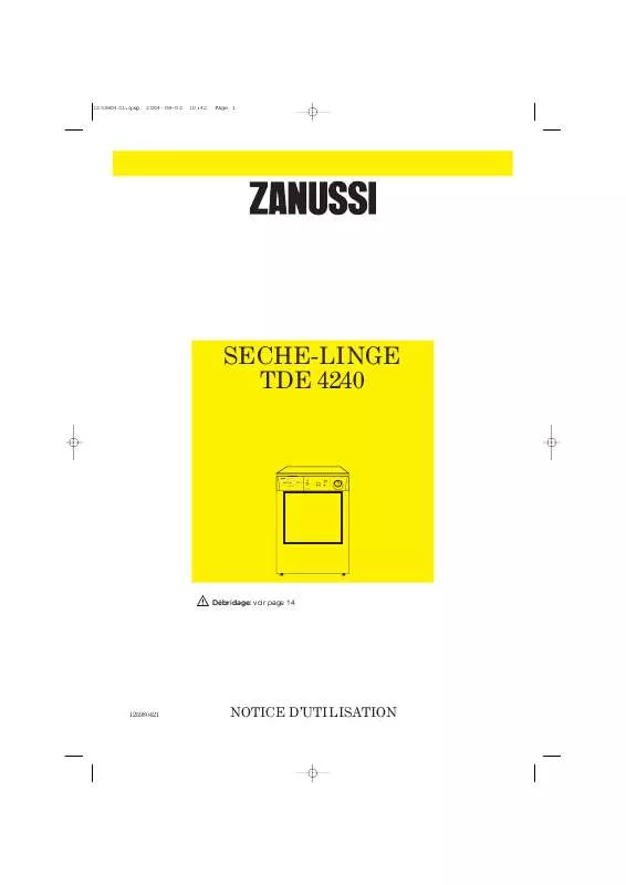 Mode d'emploi ZANUSSI TDE4240