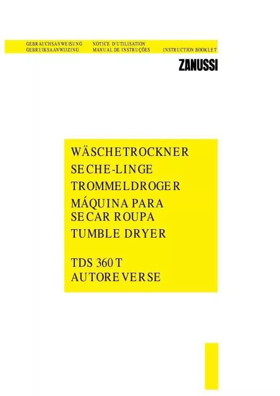 Mode d'emploi ZANUSSI TDS360T