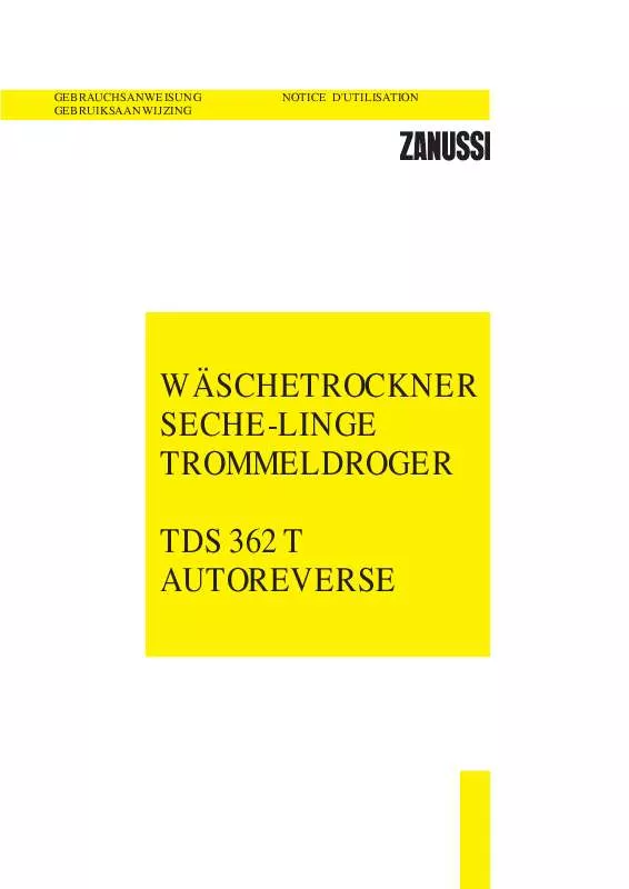 Mode d'emploi ZANUSSI TDS362T