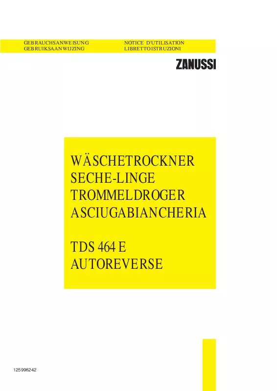 Mode d'emploi ZANUSSI TDS464E