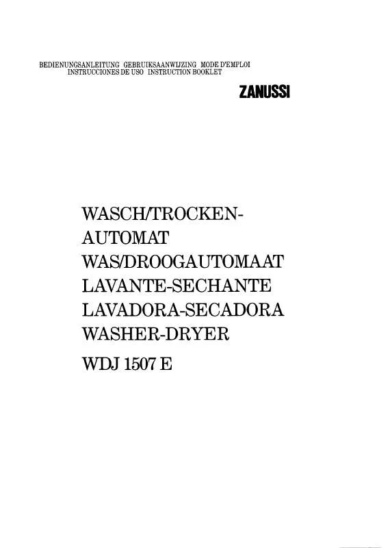 Mode d'emploi ZANUSSI WDJ1507