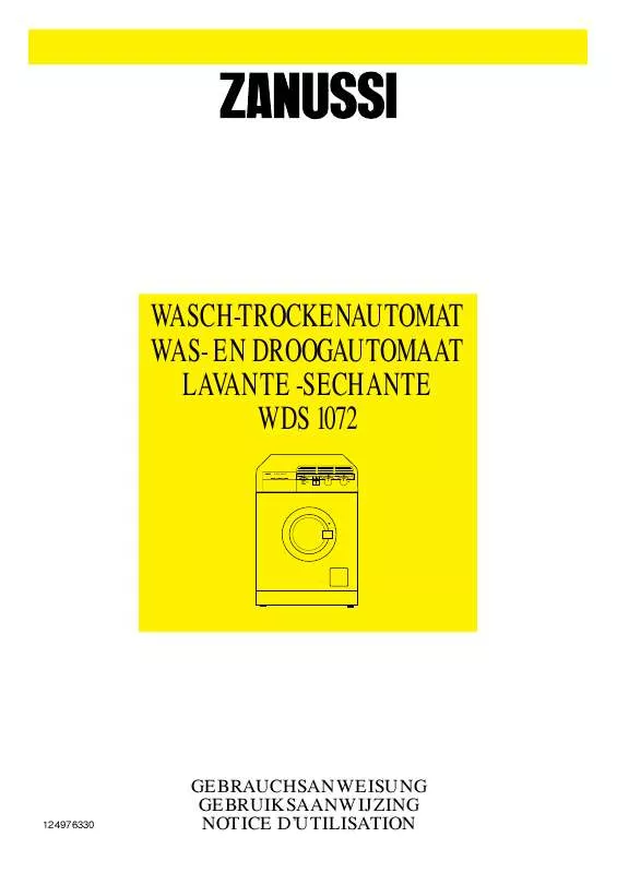 Mode d'emploi ZANUSSI WDS1072