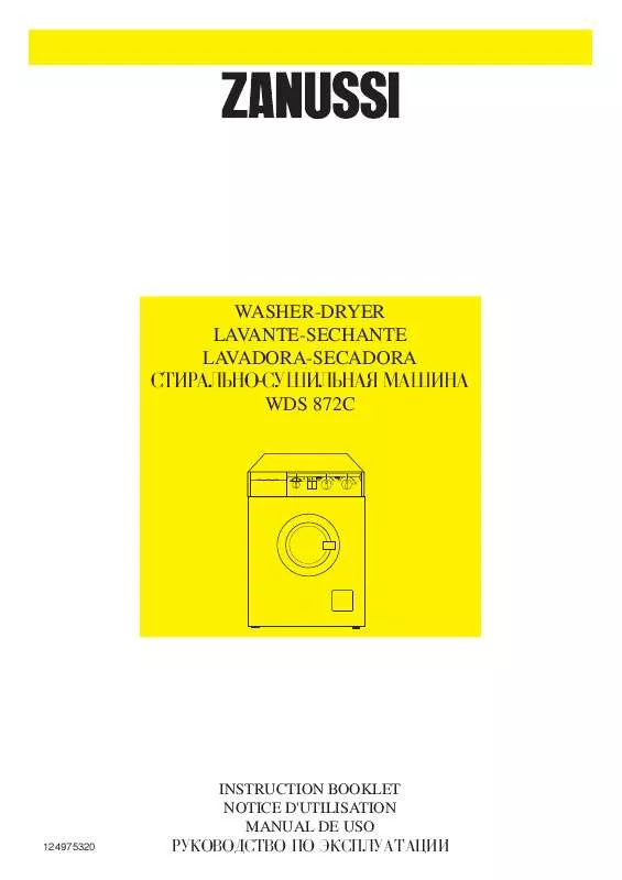 Mode d'emploi ZANUSSI WDS872C