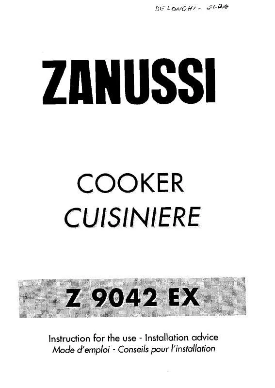 Mode d'emploi ZANUSSI Z9042EX