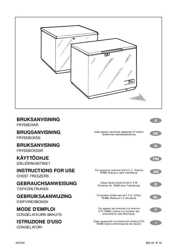 Mode d'emploi ZANUSSI ZA23S-FF