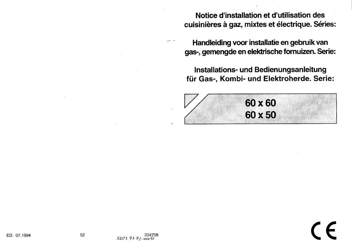 Mode d'emploi ZANUSSI ZA6021BL/1