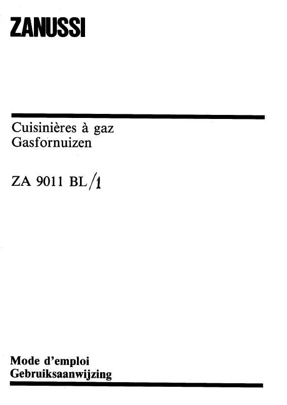 Mode d'emploi ZANUSSI ZA9011BL/1