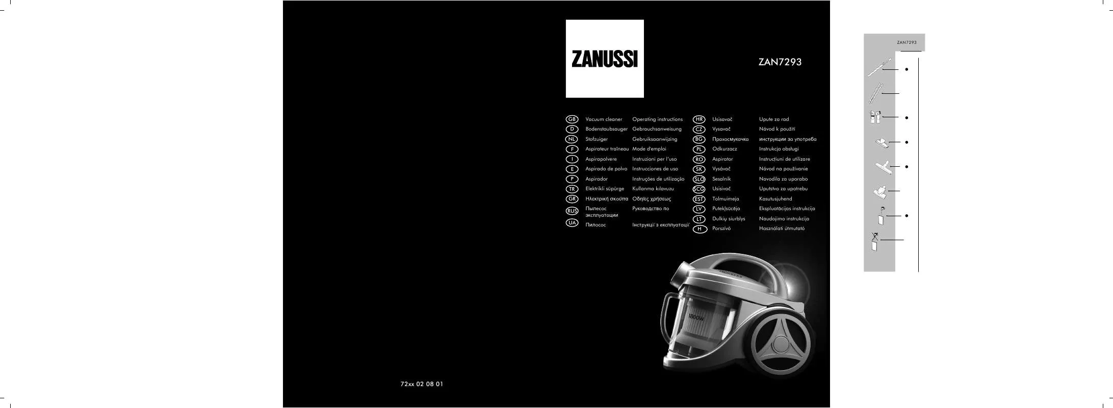 Mode d'emploi ZANUSSI ZAN7293