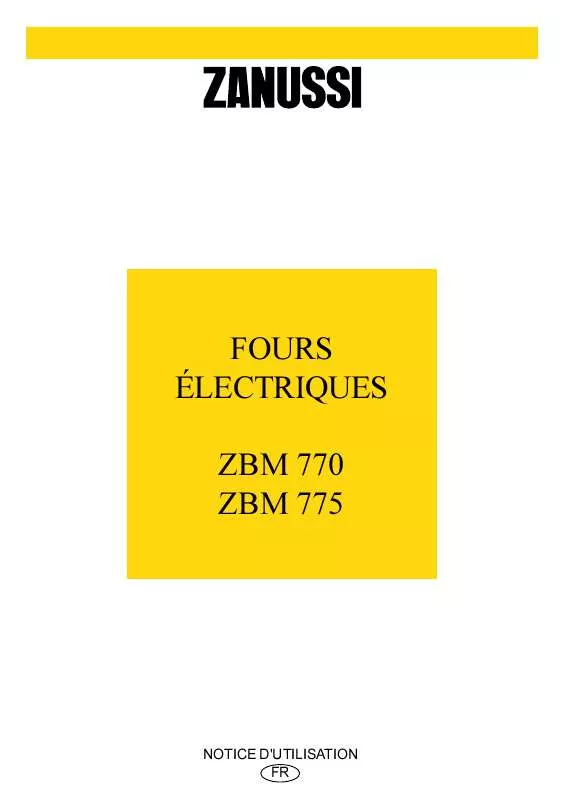 Mode d'emploi ZANUSSI ZBM770W