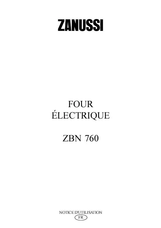 Mode d'emploi ZANUSSI ZBN760N