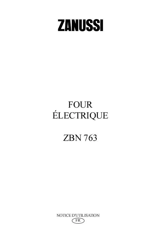 Mode d'emploi ZANUSSI ZBN763