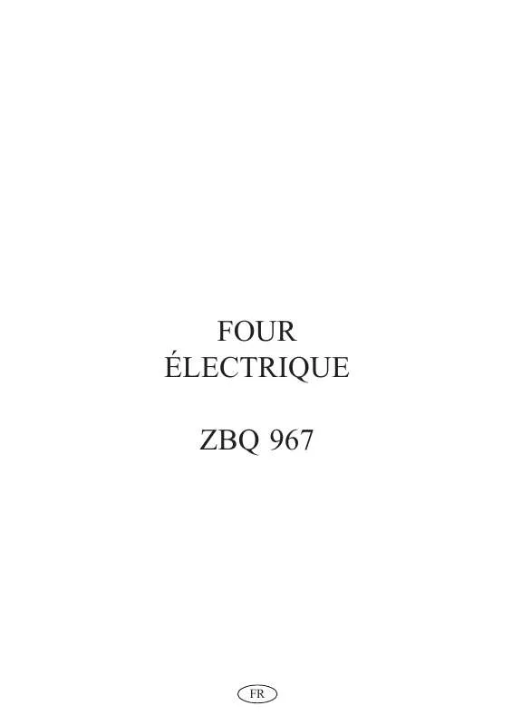 Mode d'emploi ZANUSSI ZBQ967ALU