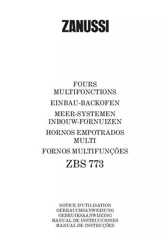 Mode d'emploi ZANUSSI ZBS773A