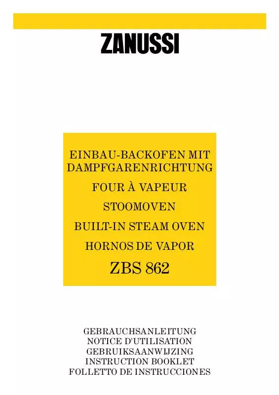 Mode d'emploi ZANUSSI ZBS862XS