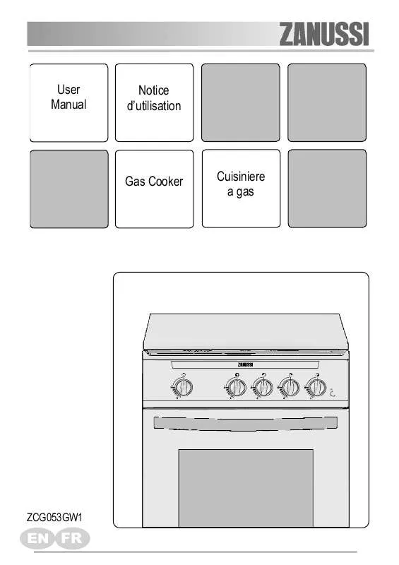 Mode d'emploi ZANUSSI ZCG053GW1