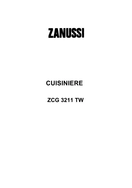 Mode d'emploi ZANUSSI ZCG3211TW