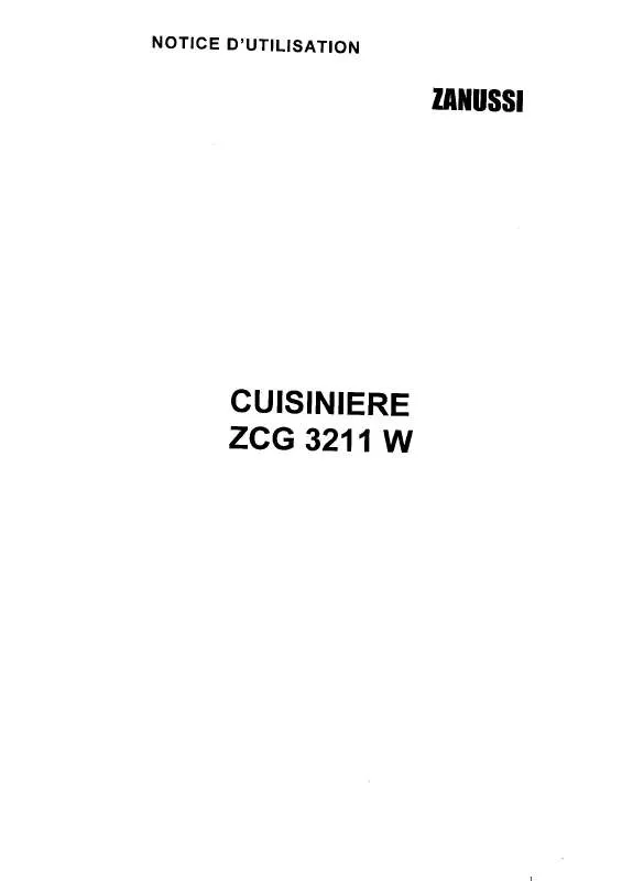 Mode d'emploi ZANUSSI ZCG3211W