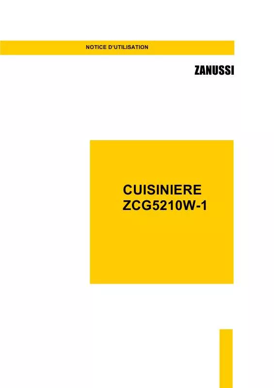 Mode d'emploi ZANUSSI ZCG5210W-1