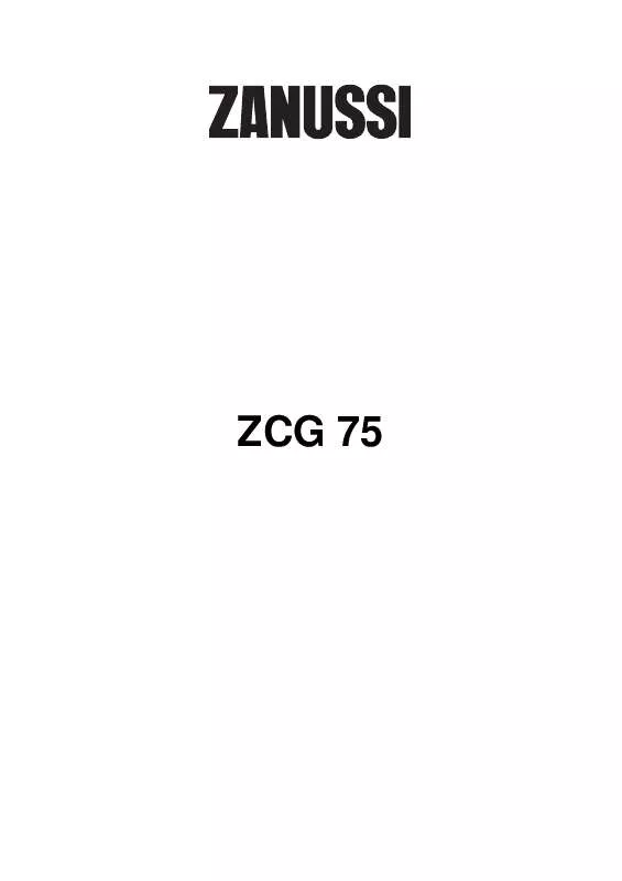 Mode d'emploi ZANUSSI ZCG75DCN