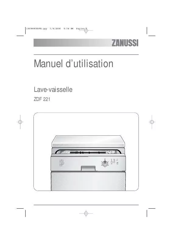 Mode d'emploi ZANUSSI ZDF221