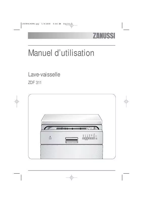 Mode d'emploi ZANUSSI ZDF311