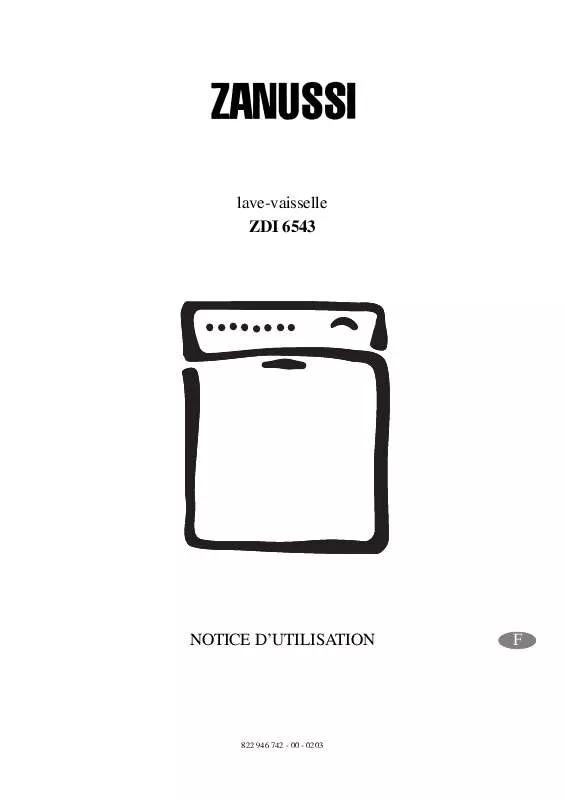 Mode d'emploi ZANUSSI ZDI 6543 N