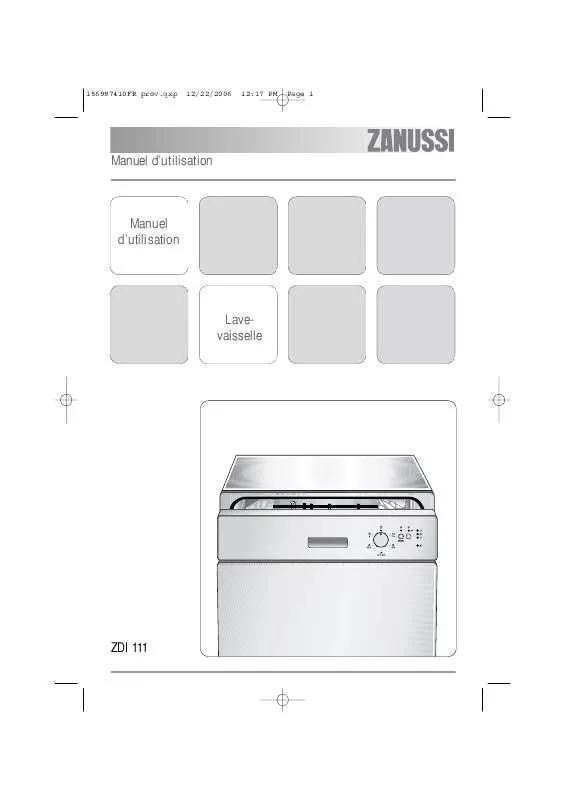 Mode d'emploi ZANUSSI ZDI111X