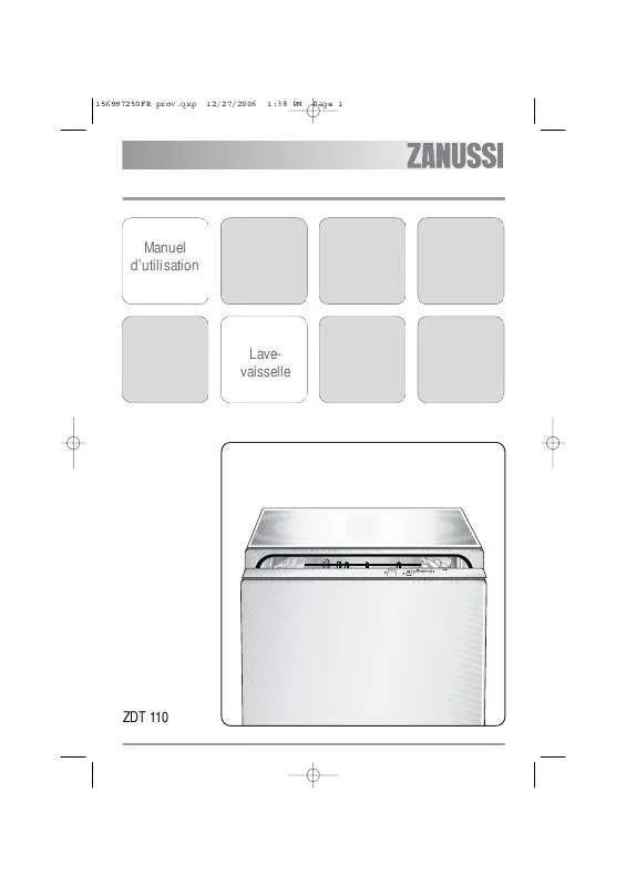 Mode d'emploi ZANUSSI ZDT110