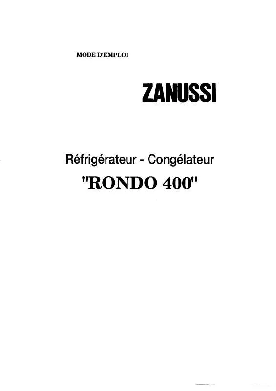 Mode d'emploi ZANUSSI ZF4BLUS