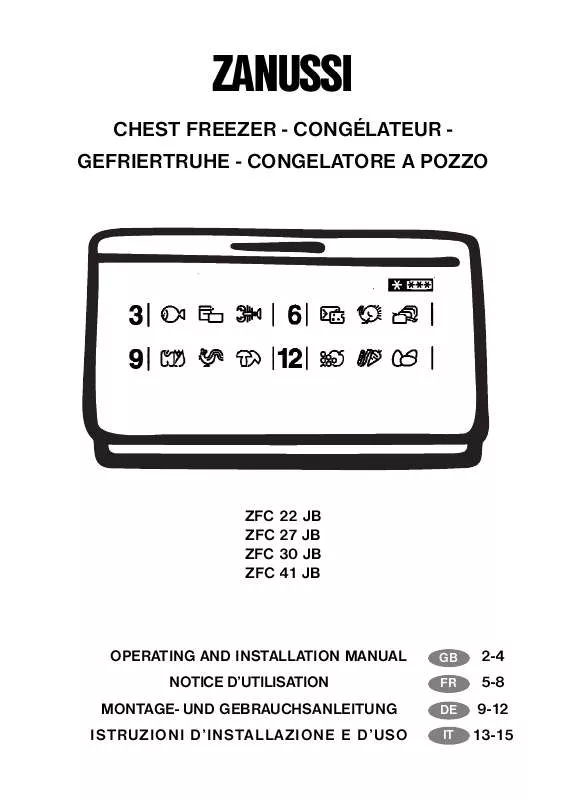 Mode d'emploi ZANUSSI ZFC26JD