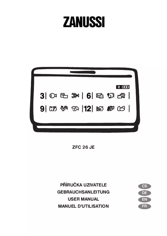 Mode d'emploi ZANUSSI ZFC26JE