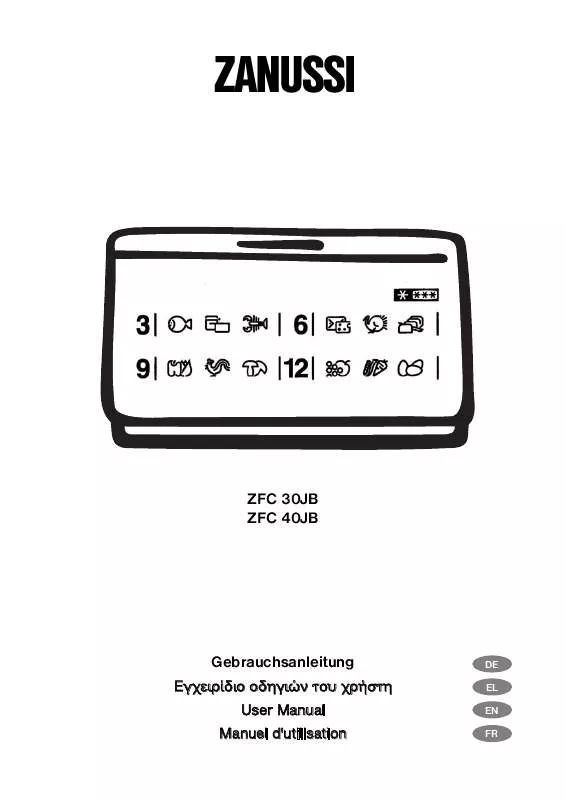 Mode d'emploi ZANUSSI ZFC40JB