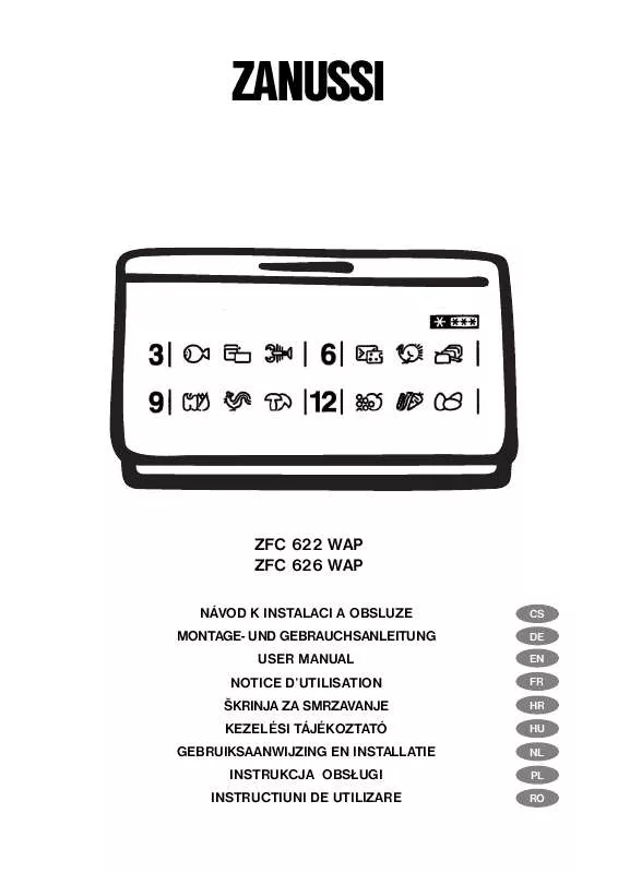 Mode d'emploi ZANUSSI ZFC626WAP