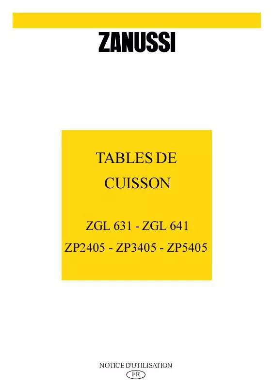 Mode d'emploi ZANUSSI ZGL 631