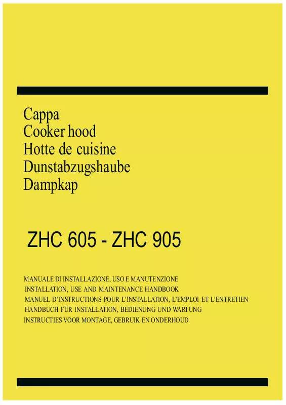 Mode d'emploi ZANUSSI ZHC905XM