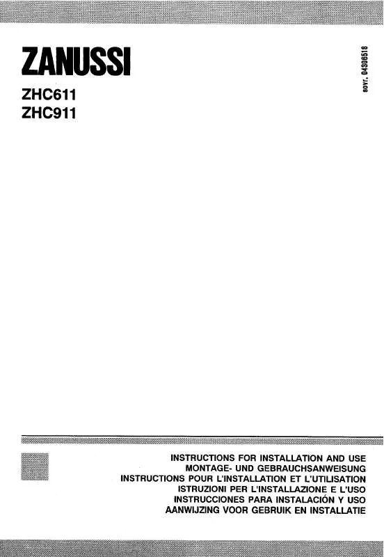 Mode d'emploi ZANUSSI ZHC911N