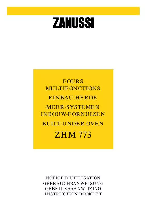 Mode d'emploi ZANUSSI ZHM773N