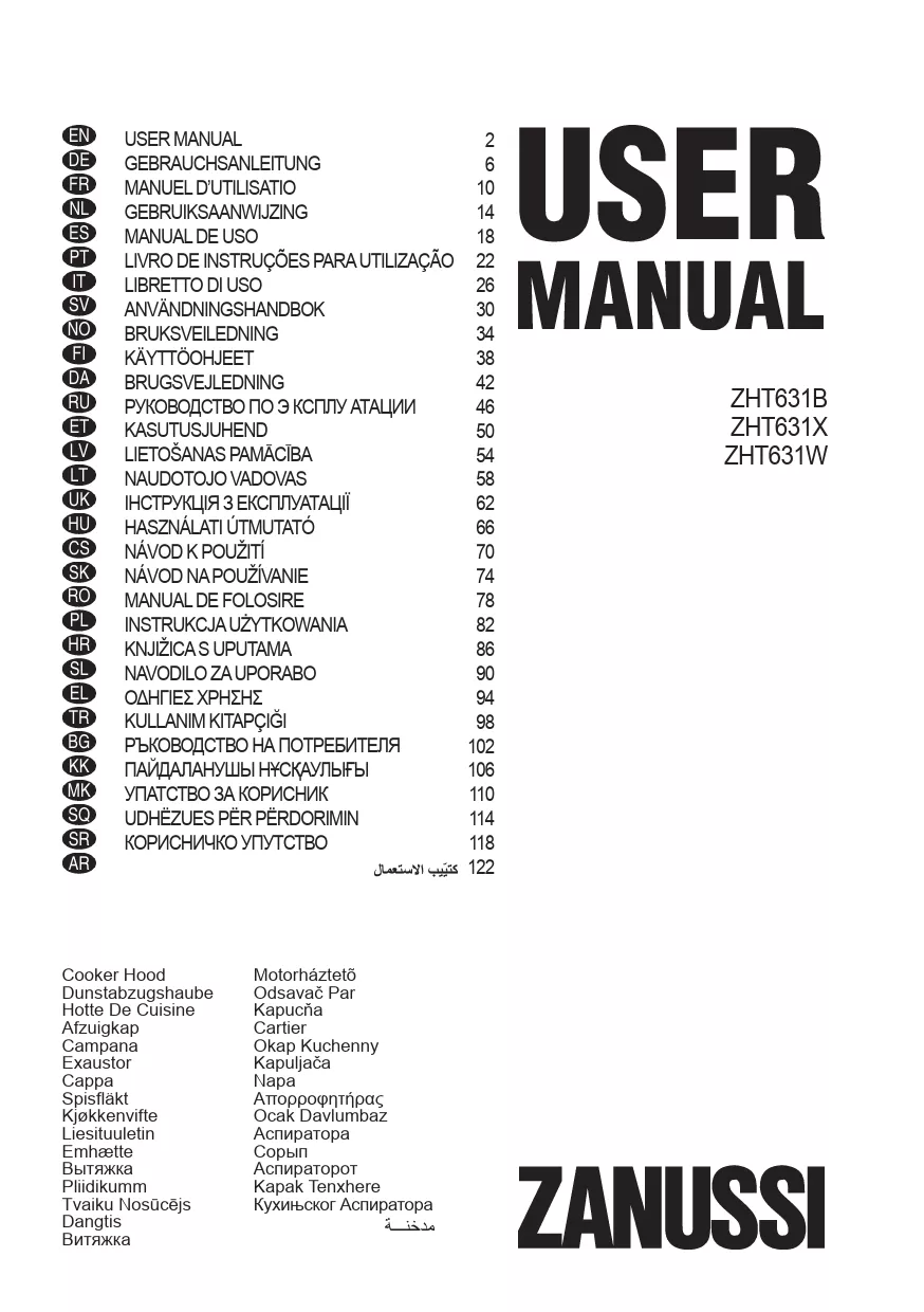 Mode d'emploi ZANUSSI ZHT631B