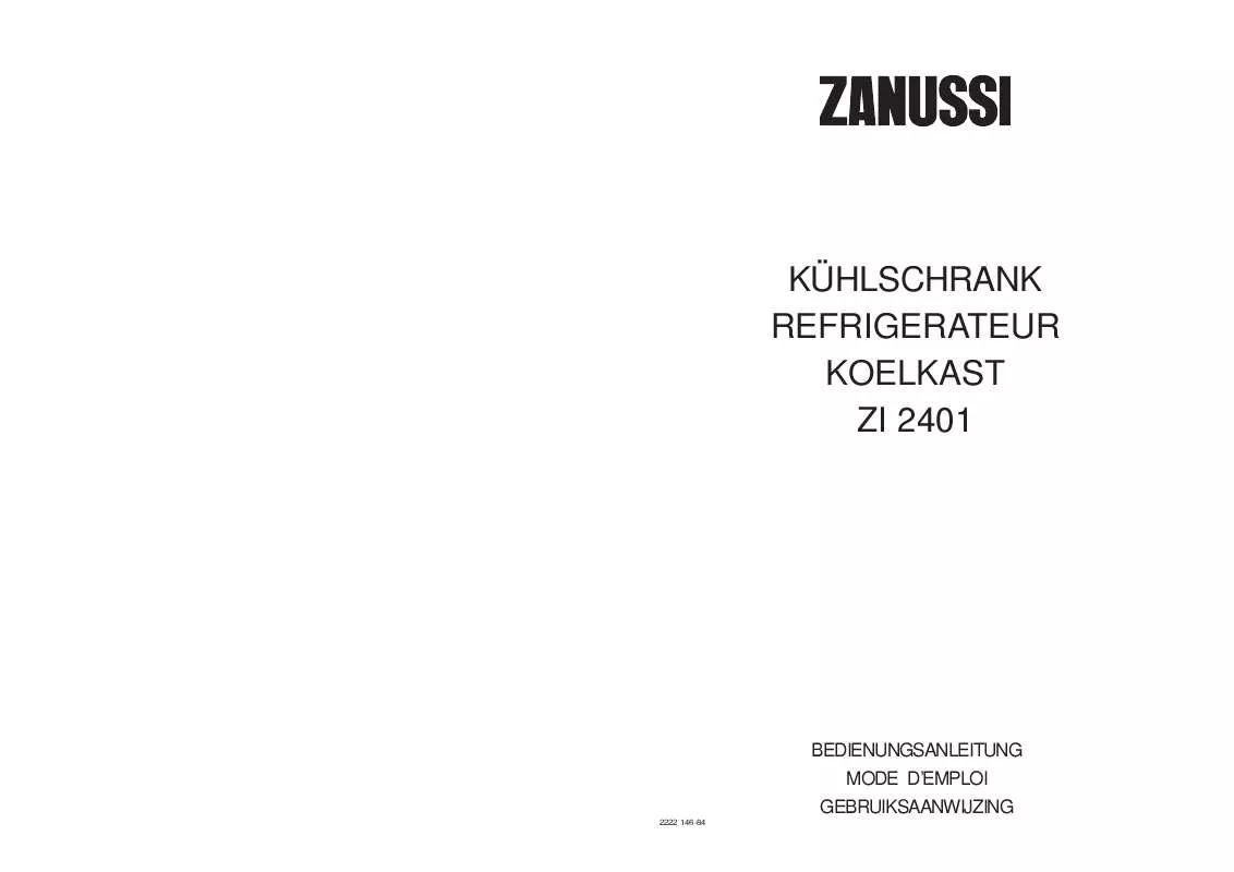 Mode d'emploi ZANUSSI ZI2401