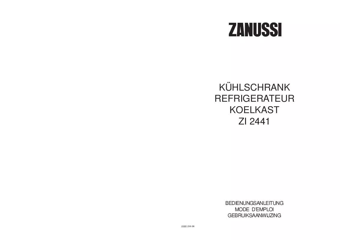 Mode d'emploi ZANUSSI ZI2441